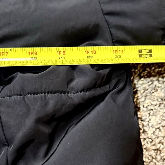 H&M Divided Black Puffer Bomber Aviator Black Coat Jacket Cropped Large - Picture 5 of 6